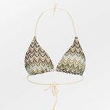Amber Bel Bikini Top - Beetle Green