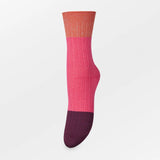 Colourblock Bam Sock - Carmine Pink