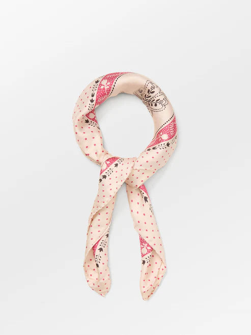 Dotted Flora Sia Scarf - Birch White