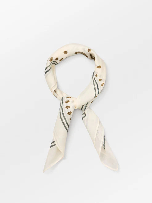 Bloom Paisley Cotta Scarf - Birch White