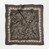 Dotted Flora Sia Scarf - Hot Fudge Brown