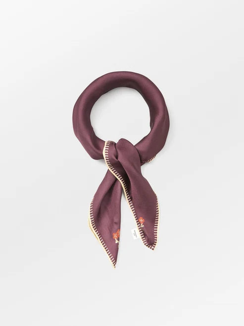 Flotile Stitch Sia Scarf - Maroon Brown