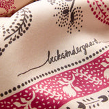 Dotted Flora Sia Scarf - Birch White