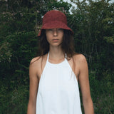 Solid Saverina Straw Hat - Arabian Spice