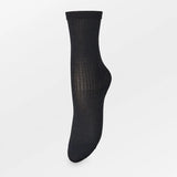 Stripy Glitter Socks 3 Pack - Fig/Black