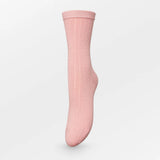 Rib Glitter Sock - Geranium Pink