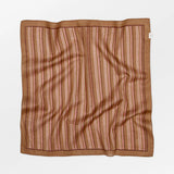 Scallopia Striped Cotta Scarf - Wood Brown