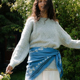 Bloom Siw Scarf - Azure Blue
