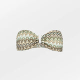Amber Bandeau Bikini Top - Beetle Green