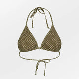 Polka Dot Bel Bikini Top - Dark Olive