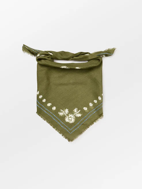 Bloom Siw Scarf - Dark Olive