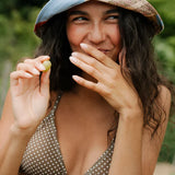 Polka Dot Bel Bikini Top - Dark Olive