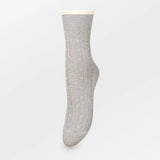 Scallop Sock - Grey Melange