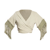 Amaru Wrap Top - Sage Green