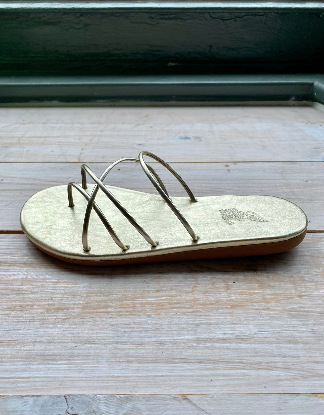 Ancient Greek Sandals Pu Sandal - Platinum Gold