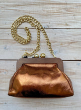 Load image into Gallery viewer, Marlon Wooden Clip Metallic Bag
