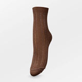 Glitter Drake Sock - Mocha Brown