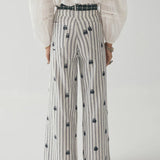 Indira Trousers - White Stripes