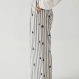 Indira Trousers - White Stripes