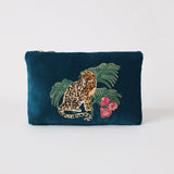Jungle Jaguar Mini Pouch - Ink Blue