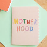 'Motherhood' Scalloped Card - Cream