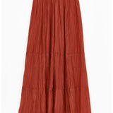 Kora Maxi Skirt - Rust