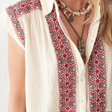 Mafalda Blouse - Red Wine