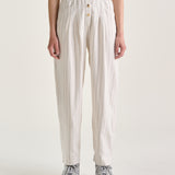 Lilo Trousers - Cream Pinstripe