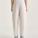Lilo Trousers - Cream Pinstripe