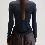 Flawy Turtleneck T-Shirt - Off Black