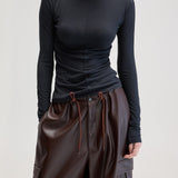 Flawy Turtleneck T-Shirt - Off Black