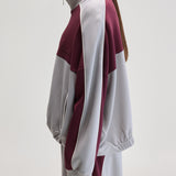 Tallic Zip-up Sweatshirt - Grey/Wine