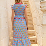 Harper Dress - Cornflower Aster