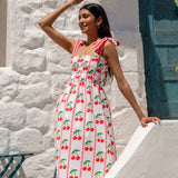 Immy Dress - Scalloped Cherry