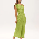 Theseo Green Dress - Lime Green