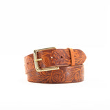 Tooled 1 3/4" Belt - Tan