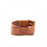 Tooled 1 3/4" Belt - Tan