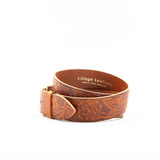 Tooled 1 3/4" Belt - Tan