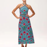 Ulises Top + Skirt Set - Blue