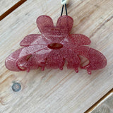 Glitter Magnolia Hair Claw - Gameo Rose
