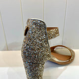 Silke Glitter Heels - Gold Glitter