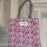 Blockprint & Jute Tote