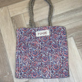 Blockprint & Jute Tote