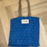 Blockprint & Jute Tote
