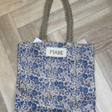 Blockprint & Jute Tote