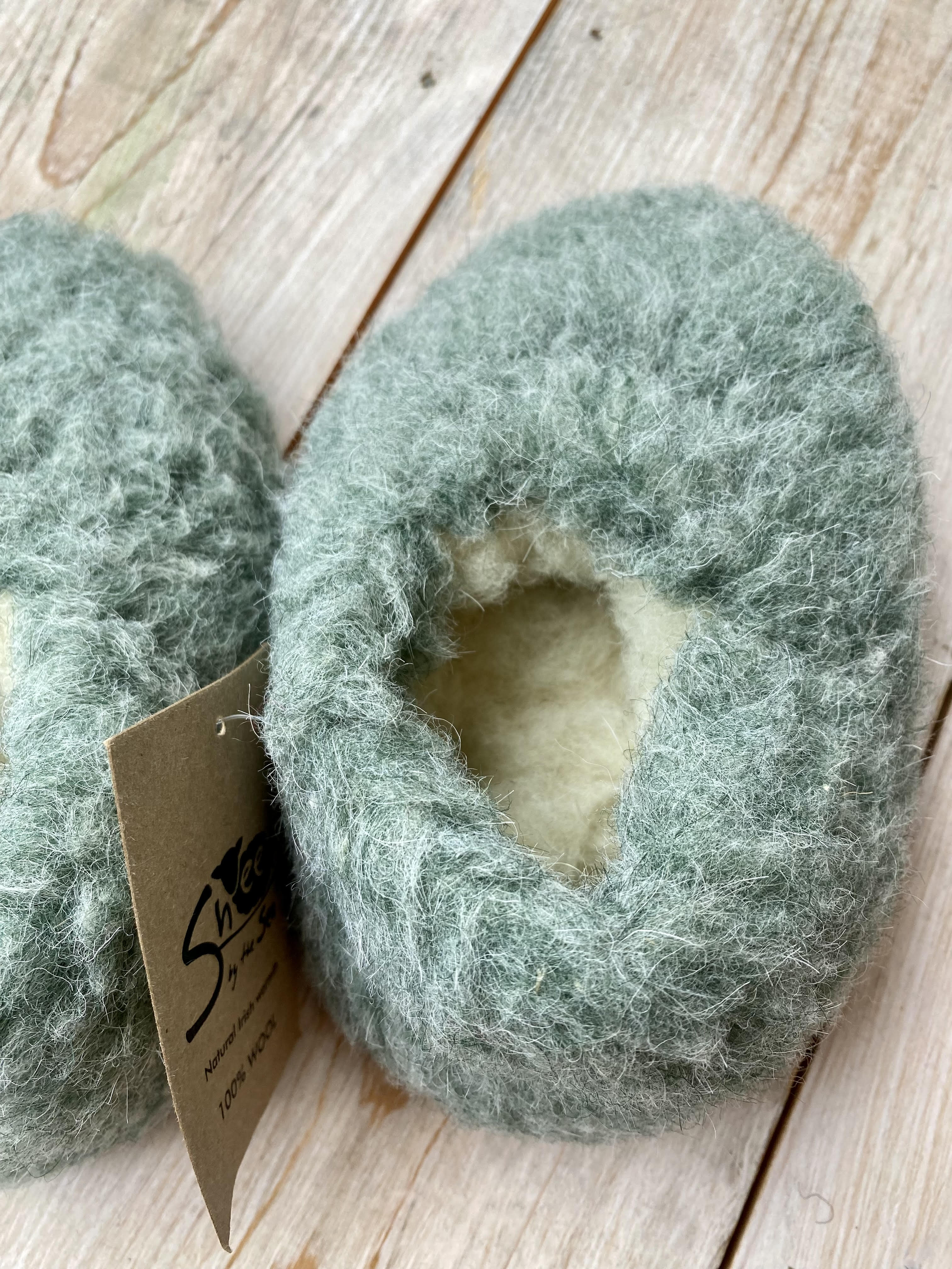 Junior Full Slippers - Green