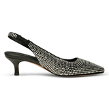 Maxine Slingback Heel - Black/Crystal