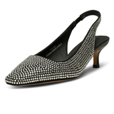 Maxine Slingback Heel - Black/Crystal