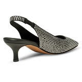Maxine Slingback Heel - Black/Crystal