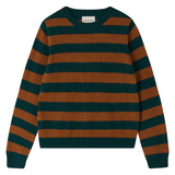 Stripe Crew Jumper - Brown/Green
